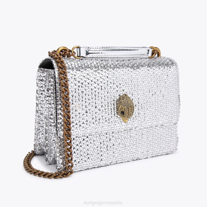 Kurt Geiger mujer bandolera londres shoreditch 2LPR122 | bolsas plata